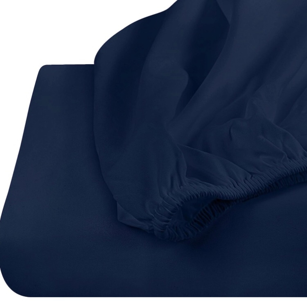 Navy Blue Fleece Fitted Sheet